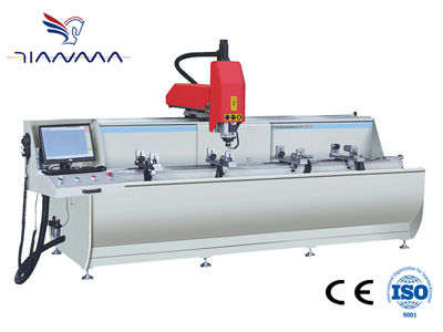 Aluminum profile 3+1 axis CNC drilling and milling Center